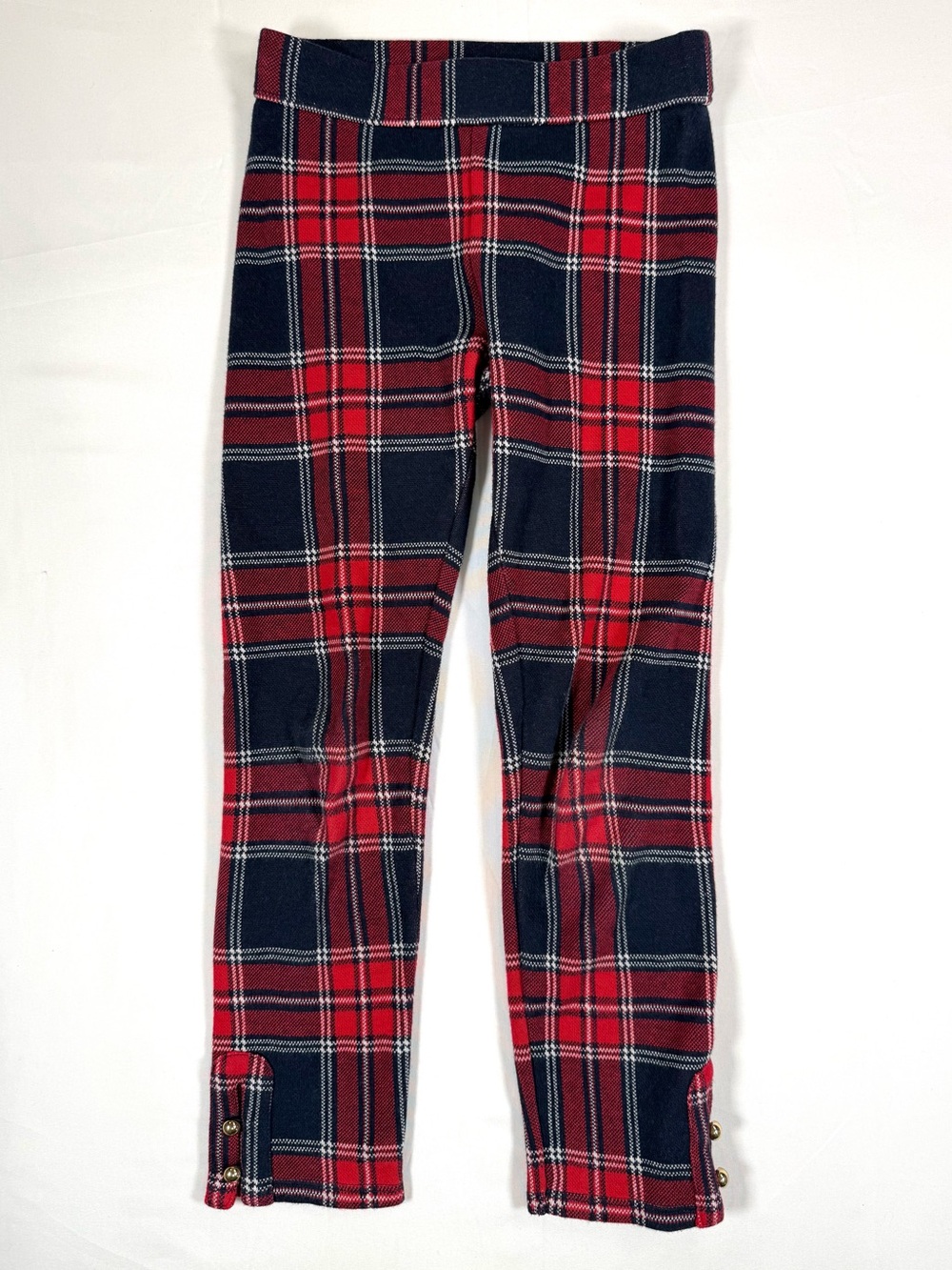 JANIE AND JACK Girls Plaid Jacquard Pants 6 Tartan Holiday Preppy Christmas Fall